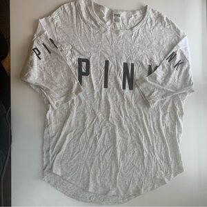 Victoria's Secret PINK Light Gray Tee